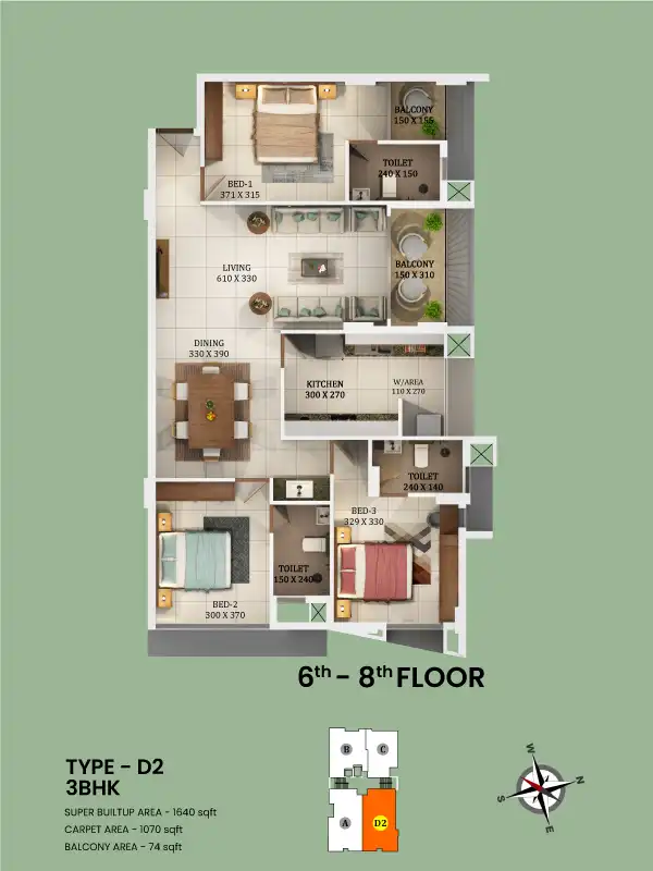 flat floor plan
